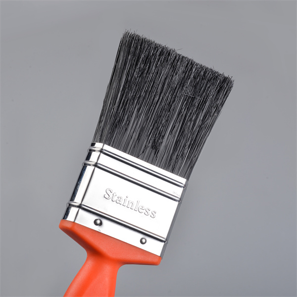 2-Zoll-schwarze PBT-Orange-ABS-Griff Edelstahl-Ferrule-flacher Pinsel